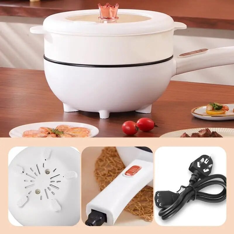 Tigaie Electrica Inteligenta 4L, 26 cm, Multifunctionala cu Panou Control, Invelis Antiaderent si Functii Gatit Rapid