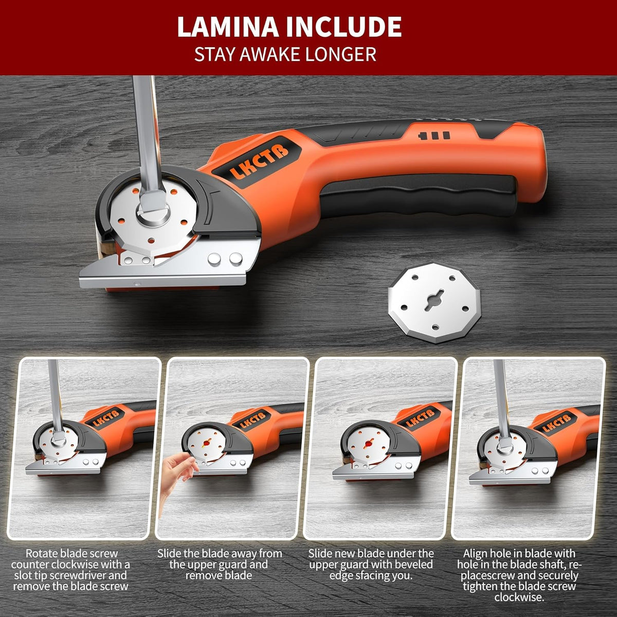 Foarfeca Electrica pentru Cartoane, Textile si Piele, cu LED, Lama Otel si Baterie Reincarcabila 2300mAh