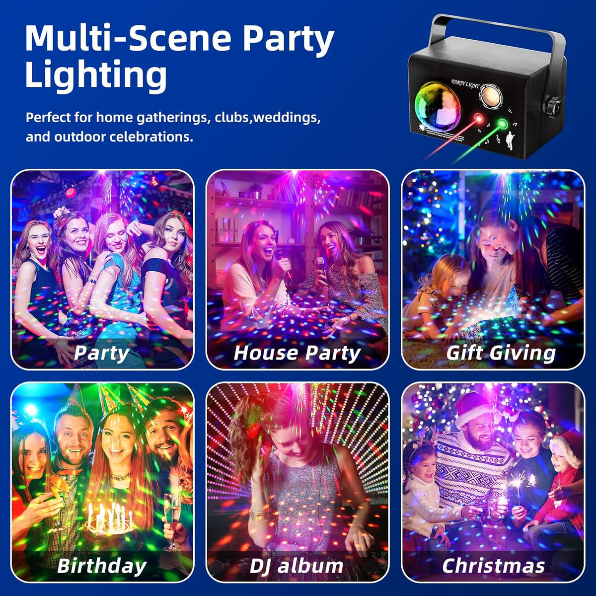 Proiector Party cu 4 Moduri, DJ Disco si Telecomanda pentru Home, Party si Evenimente