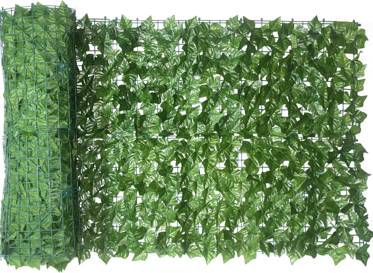 Panou Gard Artificial cu Frunze Ivy 3m x 1m, Paravan Verde, Balcon, Terasa, Gradina