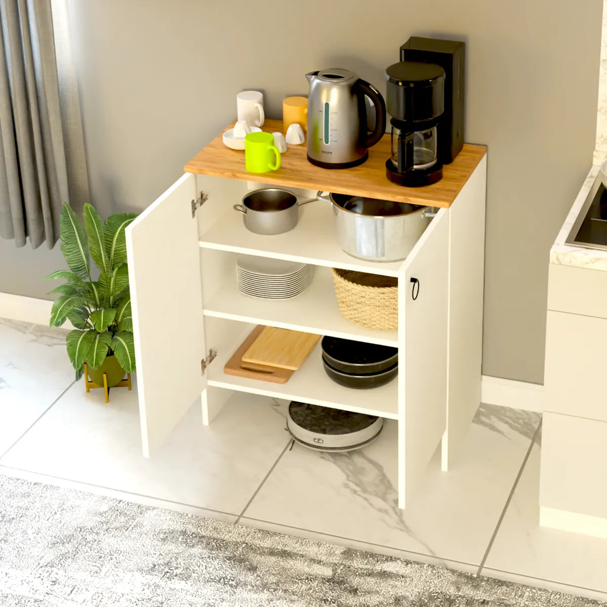 Comoda Depozitare Mobilier Alb Dulap Multiplu Organizare Casa - detaliu produs