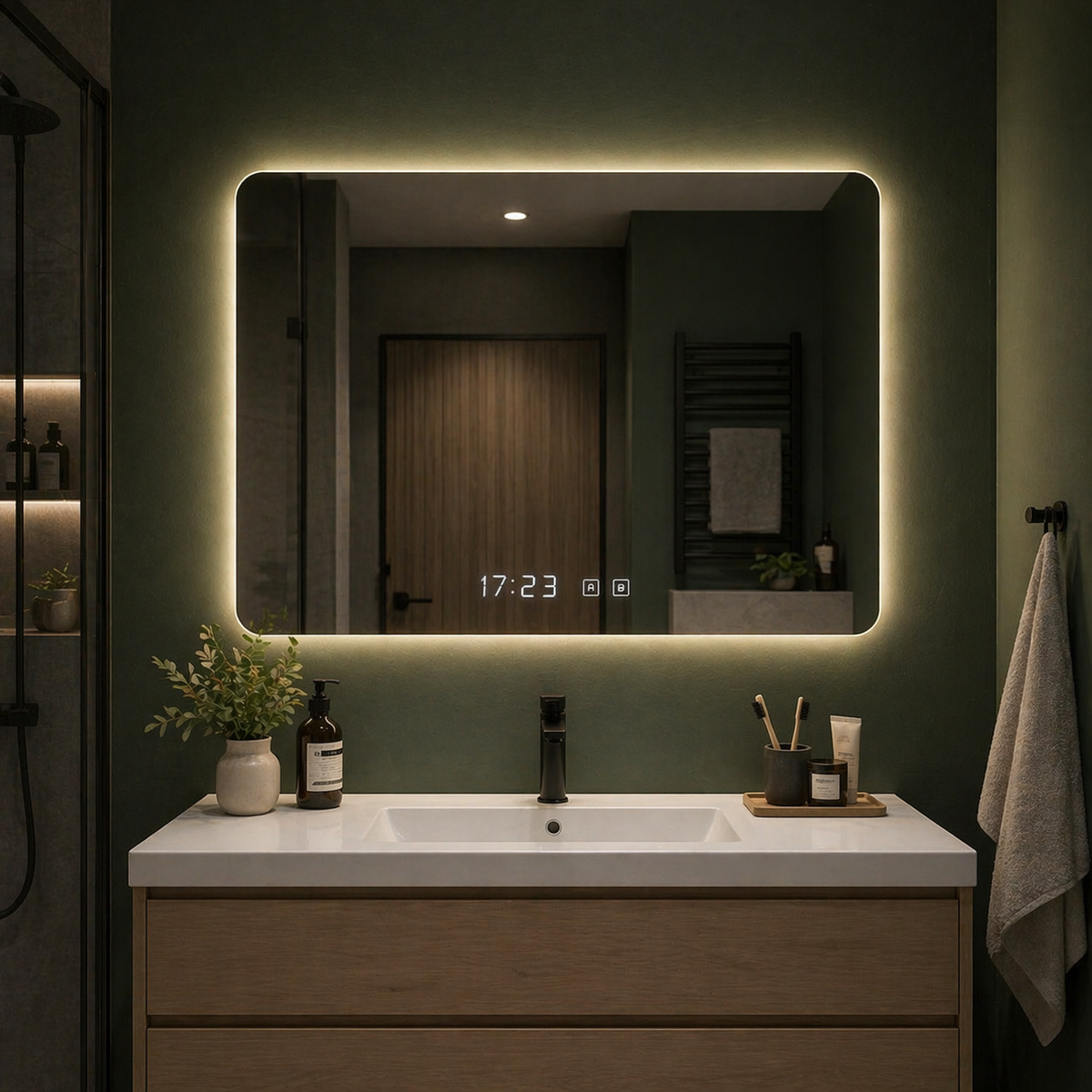 Oglinda Led Premium 80x60, cu touch si dezaburire