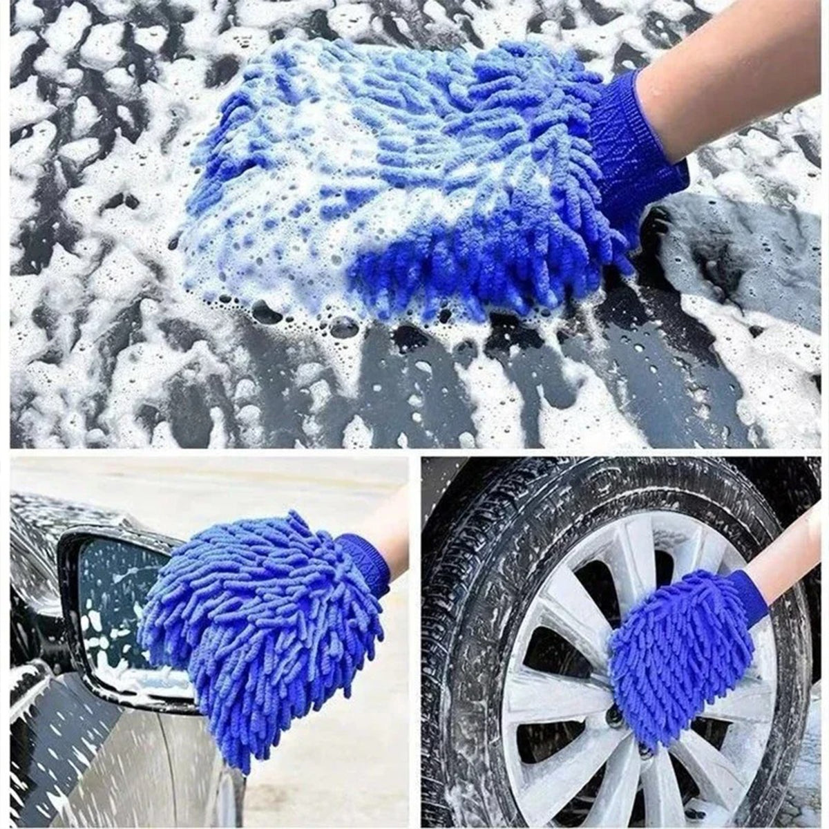Manusa Spalare Auto Chenille Izolata Interior Microfibra Verde - detaliu produs
