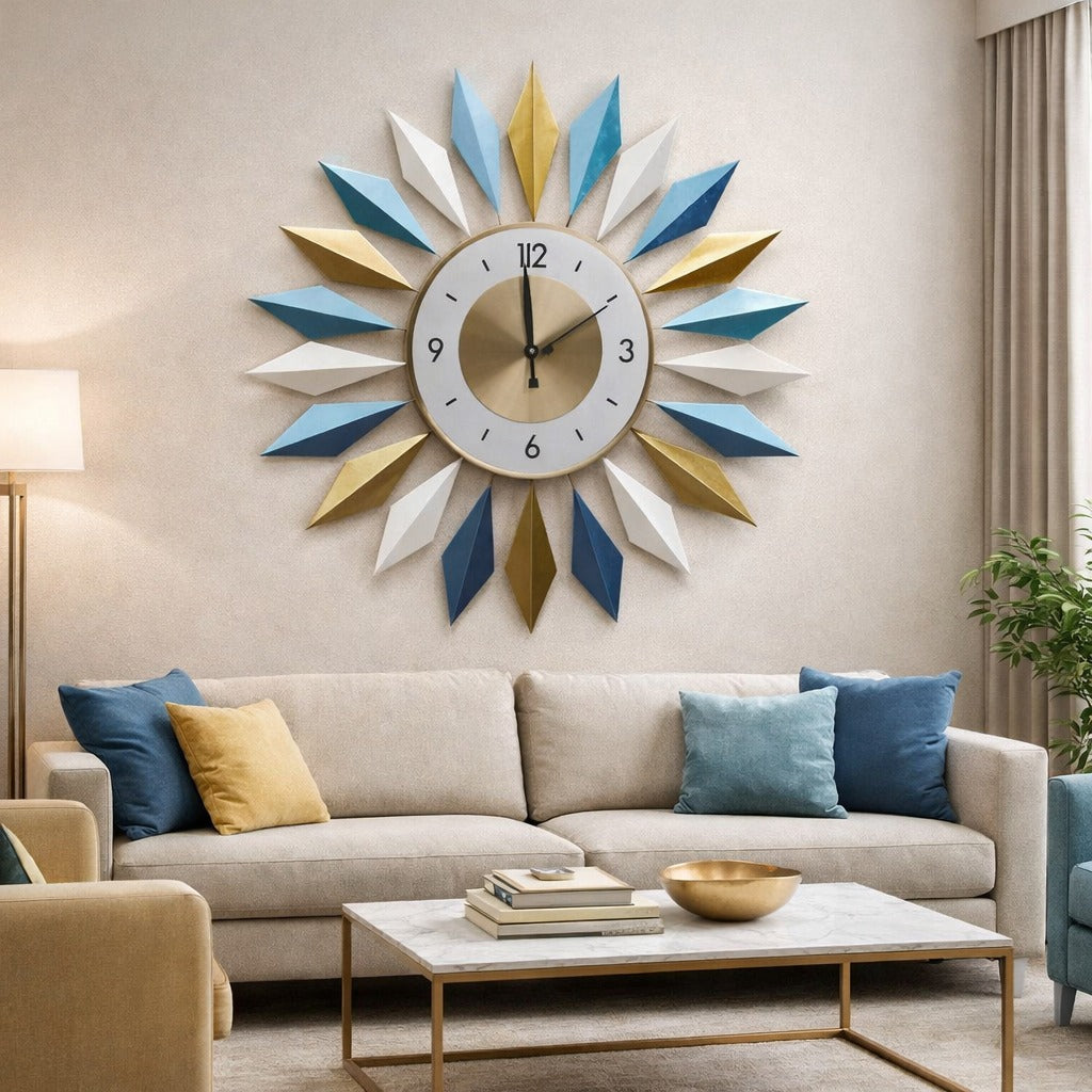 Ceas de perete decorativ 60 cm, design modern elegant, mecanism silentios, decor living premium, ceas mare de perete stil lux