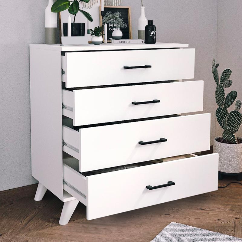 Comoda cu 4 sertare, 76 x 44,2 x 86,4 cm