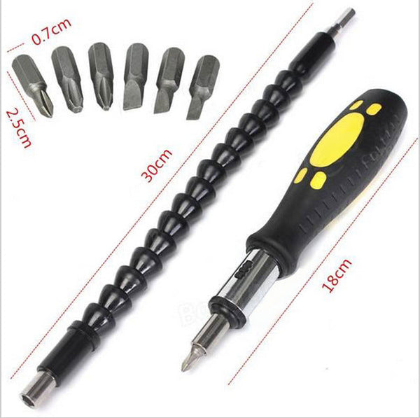 Set extensor flexibil pentru bormasini, surubelnita si biti, Snake