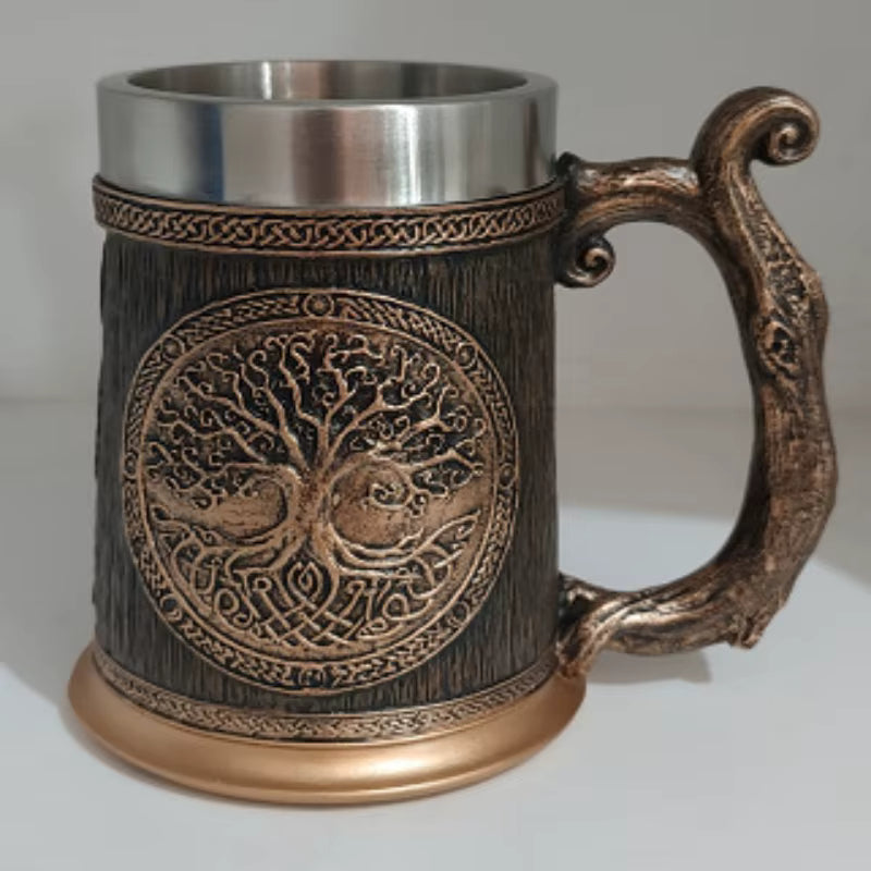 Halba bere stil viking Tree of Life 600 ml interior inox