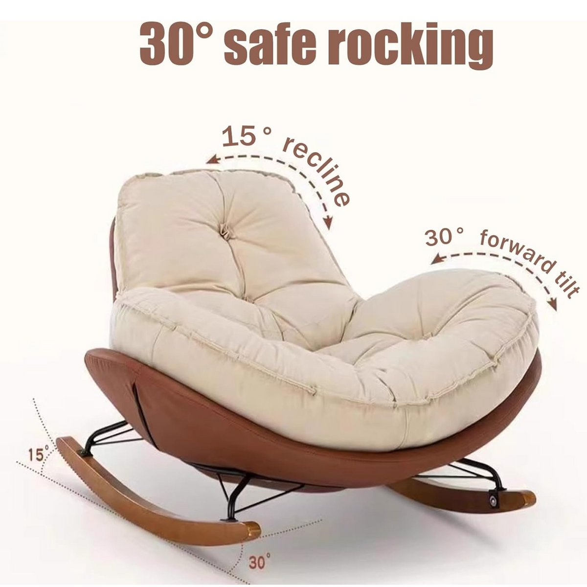 Fotoliu balansoar Cloud Rocker, cadru metalic