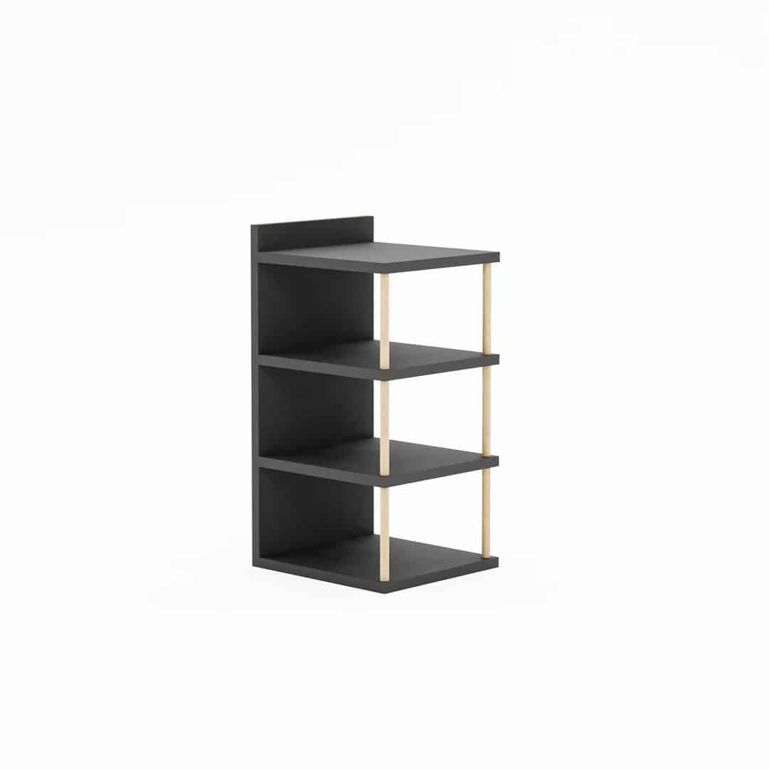 Organizator de pantofi cu 4 polițe din PAL melaminat, 60 x 29 x 30 cm