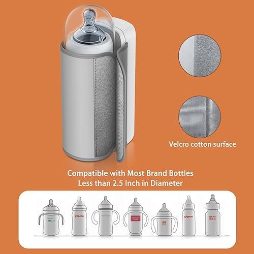 Incalzitor portabil pentru biberoane cu baterie 6000mAh reglaj temperatura 37-55°C incarcare USB