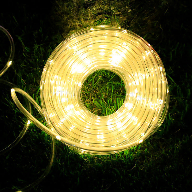 Ghirlanda luminoasa solara tip furtun cu LED, 12 sau 22 metri