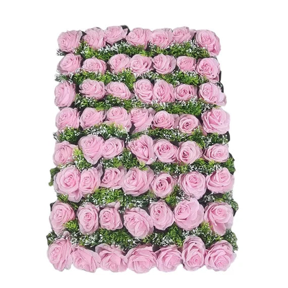 Panou Floral Artificial cu 56 de Trandafiri – 60 x 40 cm