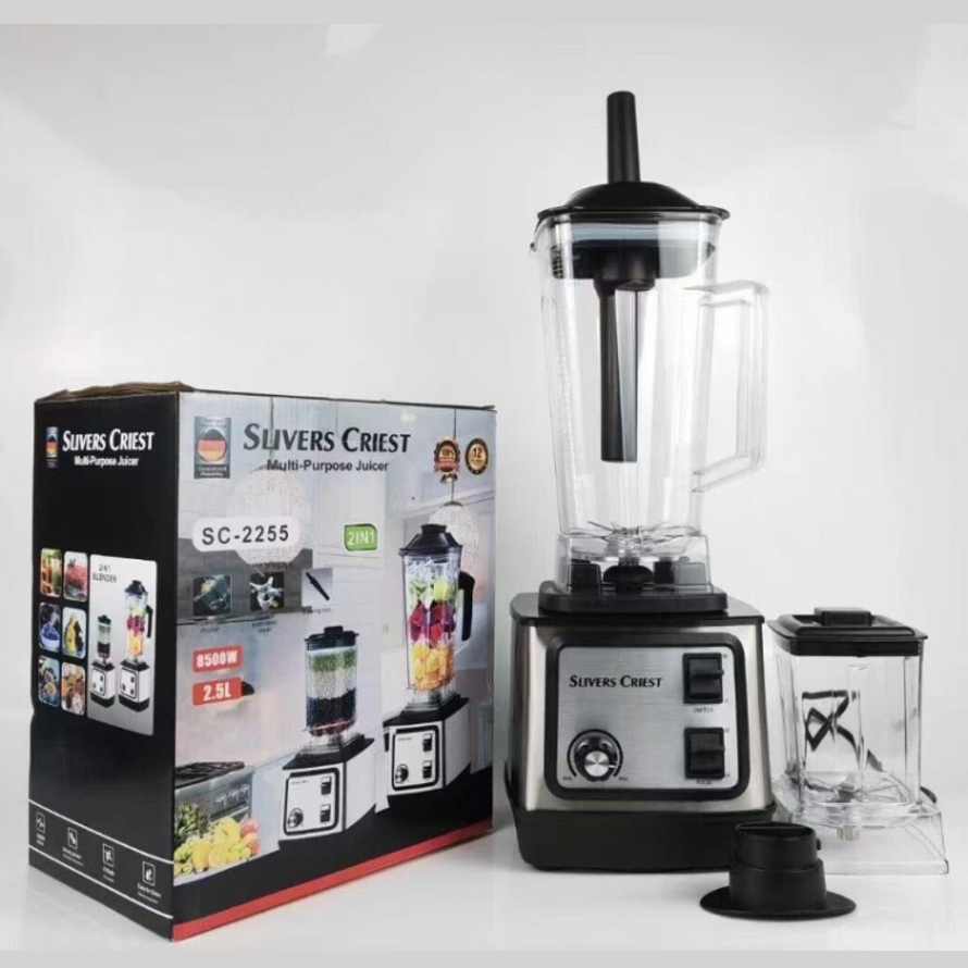 Storcator Multifunctional 2 in 1, 8500W, 2.5L Capacitate cu Blender Profesional si Procesor de Alimente Finisaj Premium, pentru Sucuri, Smoothie si Preparare Alimente