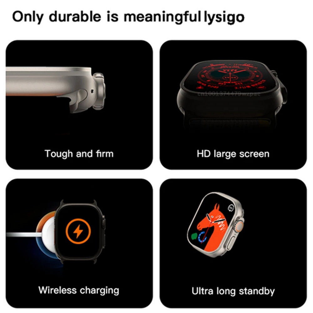 Ceas inteligent SmartWatch Z68 Ultra, compatibil cu orice telefon, apel Bluetooth, incarcator wireless, metal
