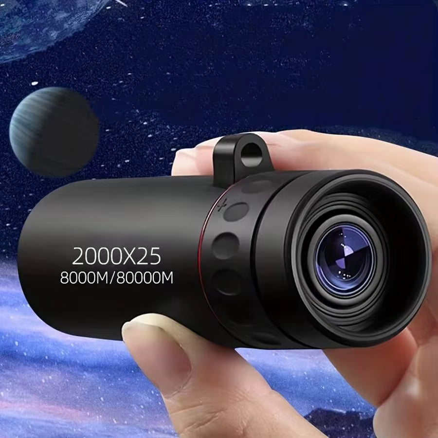 Telescop monocular de buzunar,2000x25, HD, impermeabil, anti-ceata, negru