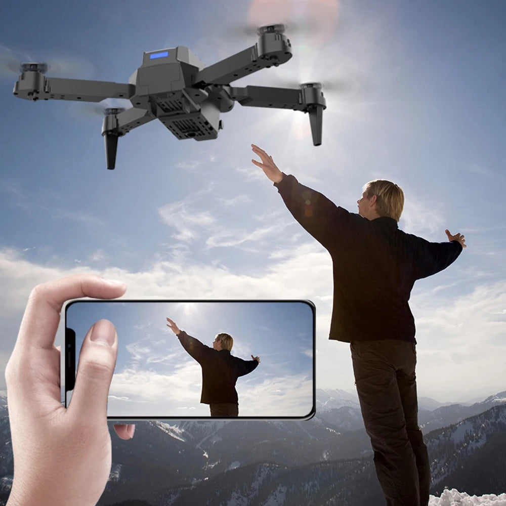 Drona inteligenta E88 Pro cu camere 4K, control wireless si gestual, pliere rapida, geanta inclusa