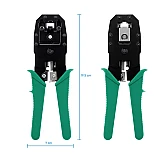 Cleste profesional pentru sertizat mufe RJ45, RJ12, RJ11 – 195 mm
