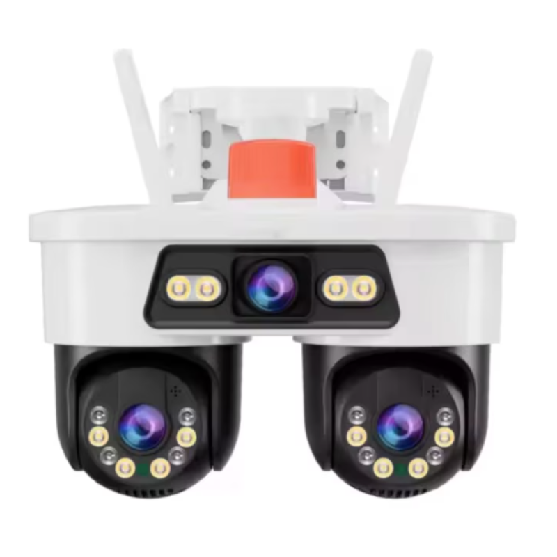 Camera de Supraveghere JORTAN, WiFi, Tripla, 9MP, PTZ 355°, 3 Lentile, IP66, Audio Bidierctional