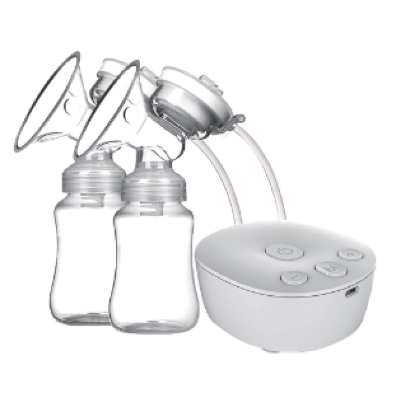 Pompa de San Electrica Dubla – 3 Moduri, 9 Niveluri, Anti-Reflux, Fara BPA, Alba, Portabila cu Alimentare USB