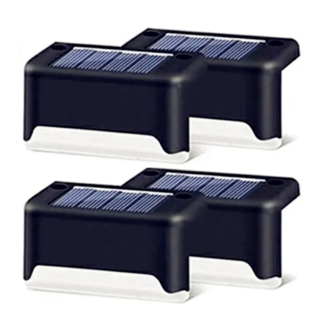 Set 4 lampi solare LED pentru trepte, lumina calda