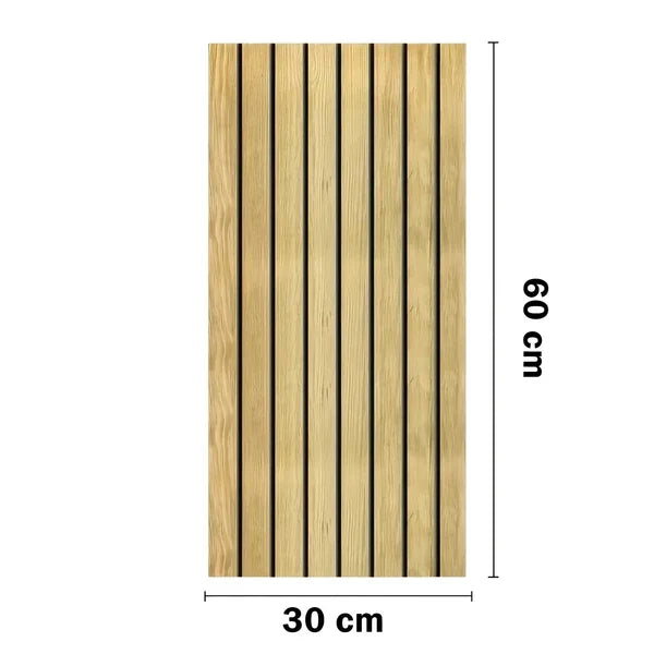 Tapet decorativ autoadeziv, aspect lemn vertical, 30x60cm, model 3D modern, pentru perete interior
