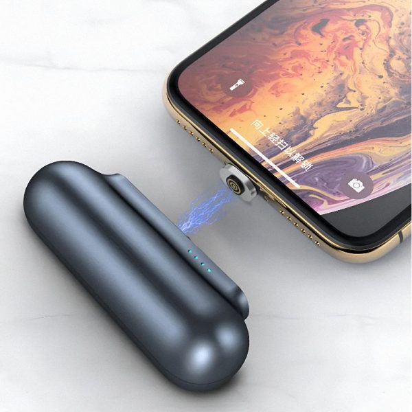 Baterie externa magnetica 3 in 1 5000 mAh Negru