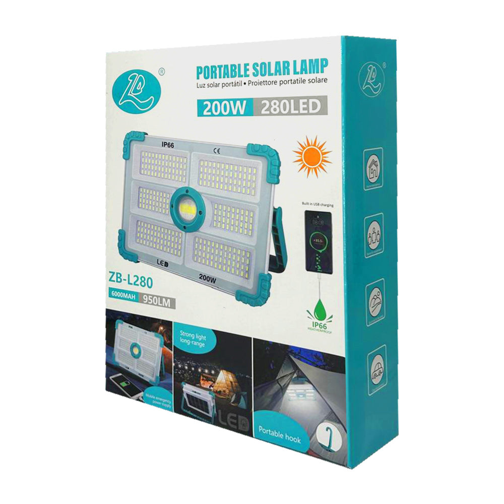 Proiector LED cu panou Solar 100W, 200W sau 300W