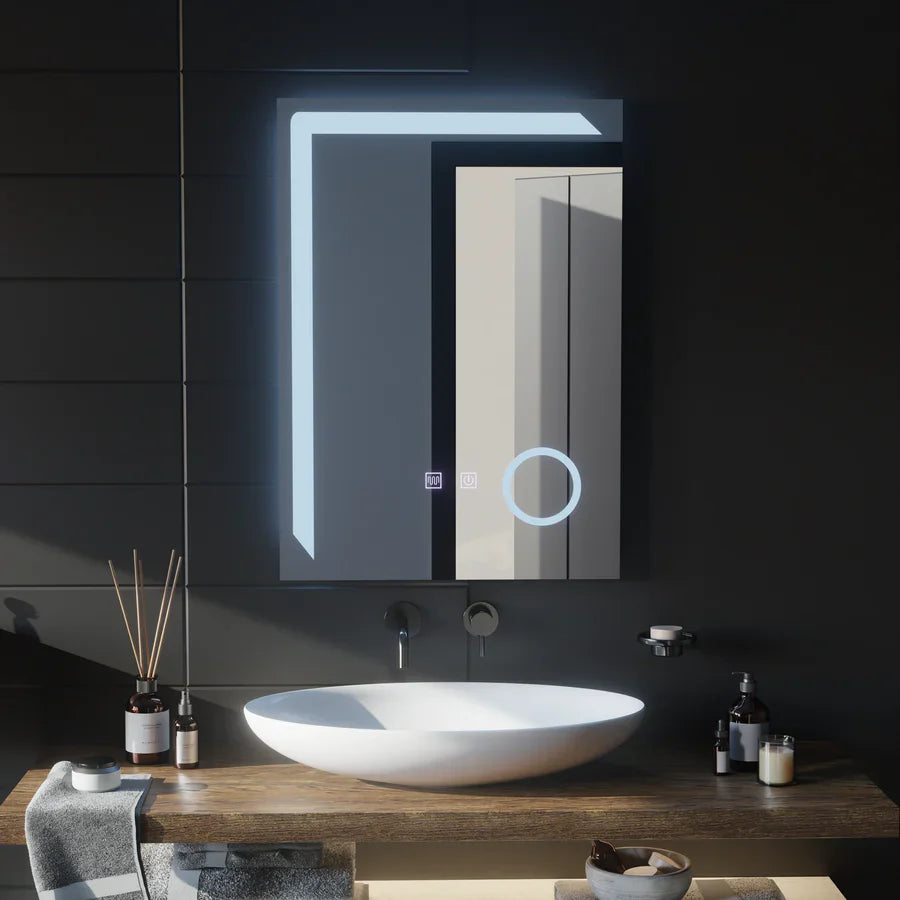 Oglinda LED Rectangulara, 60x80cm, Linea Touch, Sistem Dezaburire