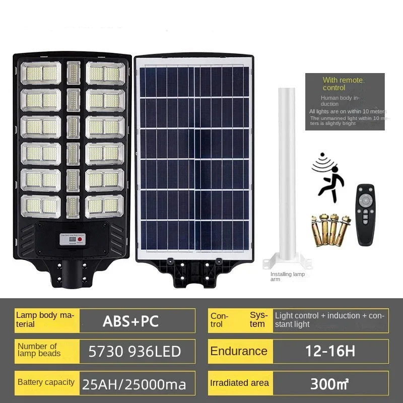 Lampa Solara Stradala Innova Viper 1800W Telecomanda IP67 Senzor Miscare Lumina - detaliu produs