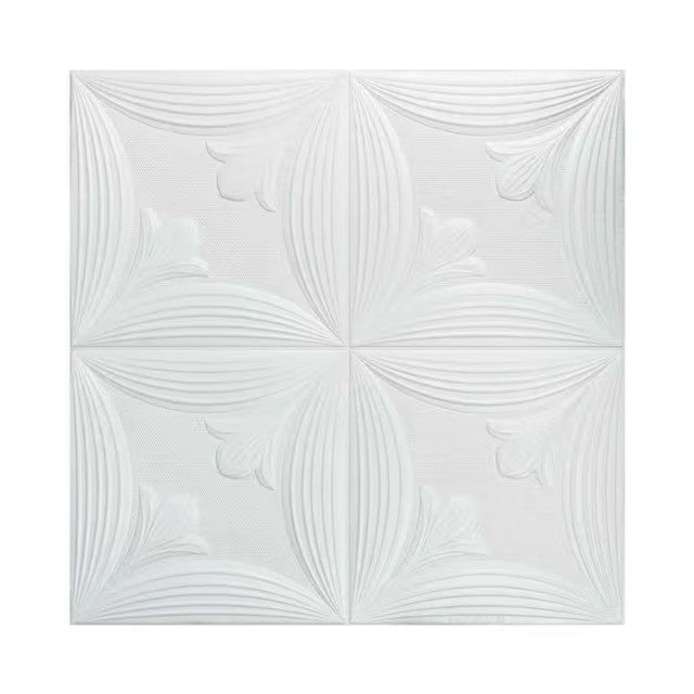 Tapet 3D Spuma Autoadeziv Floral Alb Decorativ pentru Dormitor Living Baie - detaliu produs