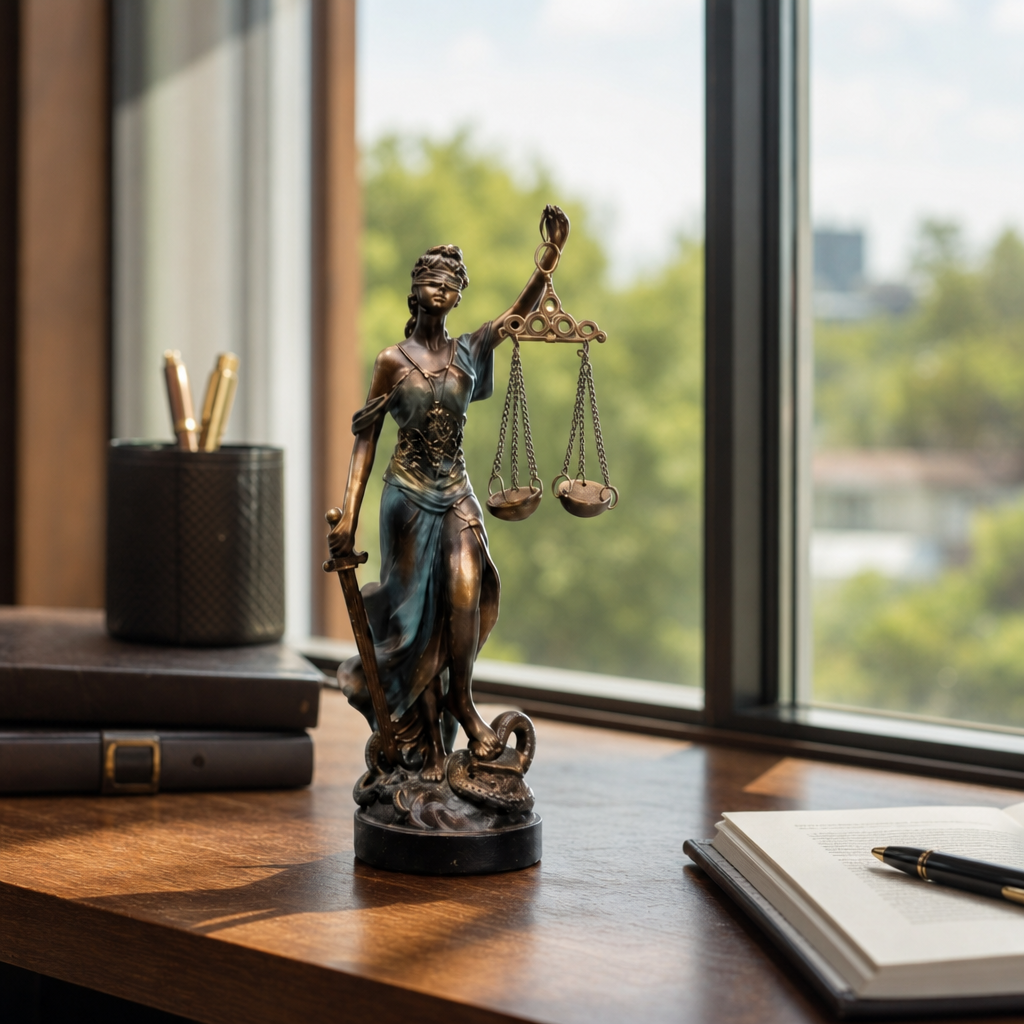 Statueta Decorativa Zeita Justitiei Themis 20cm Simbol Dreptate Echilibru - in context de utilizare