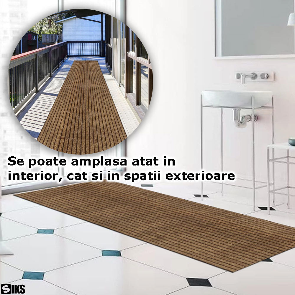 Rola Mocheta Autoadeziva, 40x300 cm, Material Absorbant, Montaj Rapid Fara Adeziv, Reduce Zgomotul si Protejeaza Pardoseala