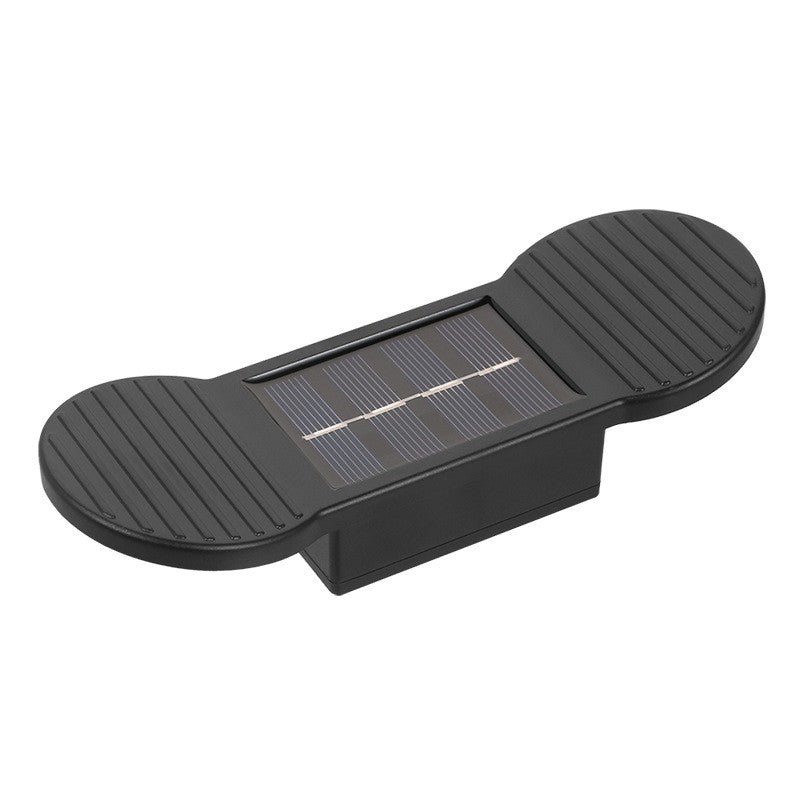 Set 2 Lampi Solare LED pentru perete,cu design decorativ in forma de os, lumina calda, ABS, pentru gradina