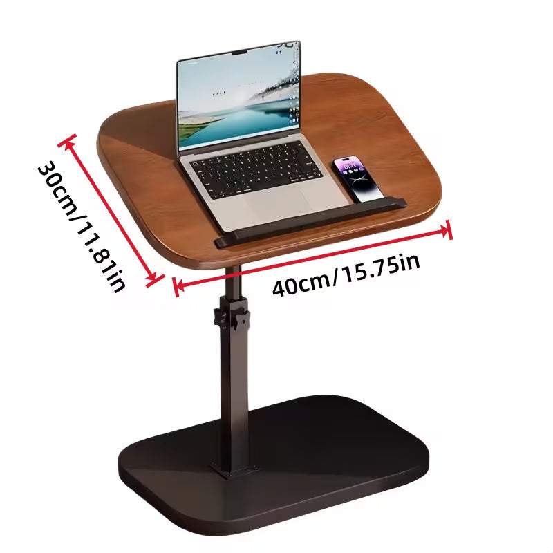Masă Multifuncțională pentru Laptop, cu Înălțime Reglabilă 60–80 cm și Blat Rotativ, 40 x 30 cm