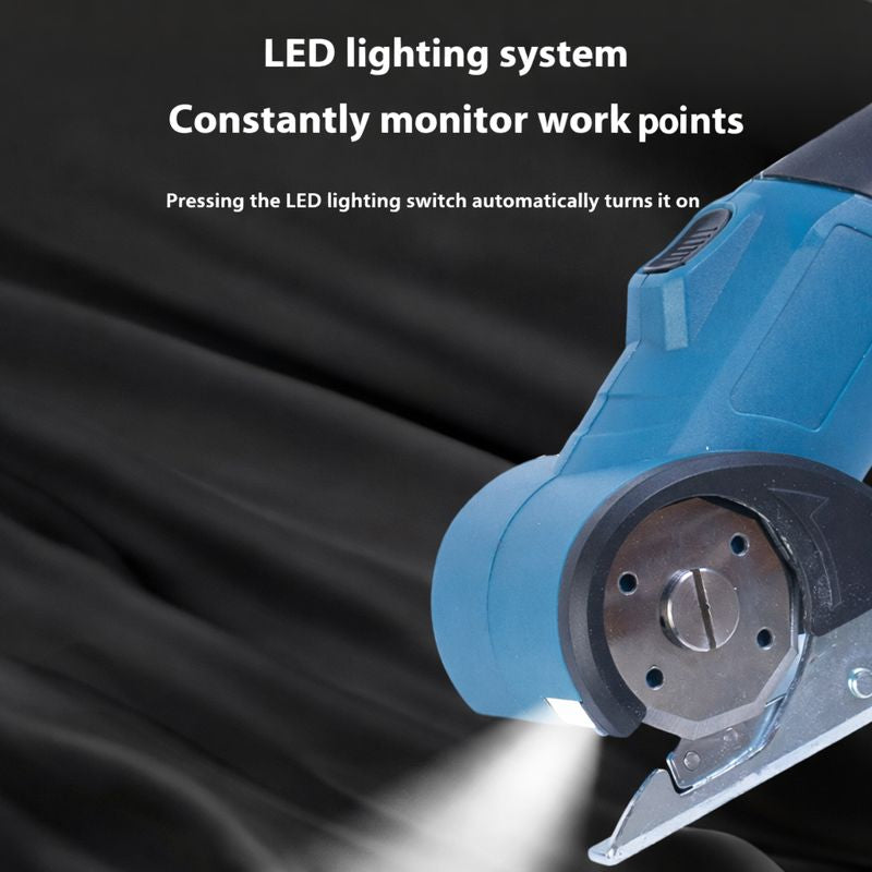 Foarfeca Electrica pentru Cartoane, Textile si Piele, cu LED, Lama Otel si Baterie Reincarcabila 2300mAh