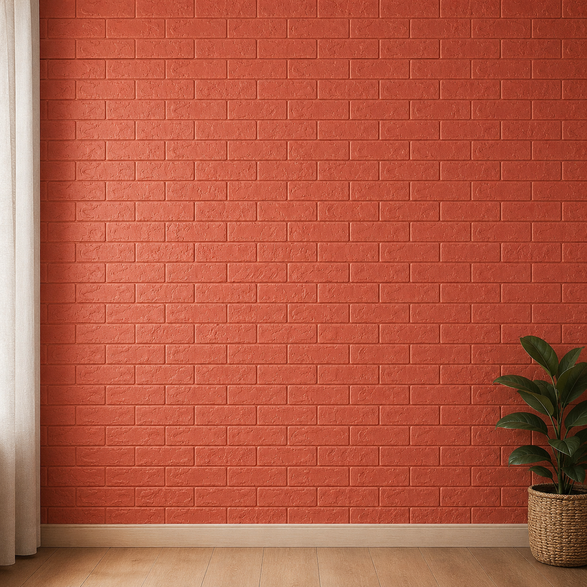 Tapet Caramida Rosie Textura 3D Autoadeziv Decorativ Perete 70x77cm - detaliu produs