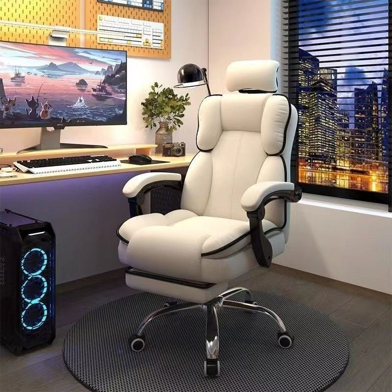 Scaun Ergonomic Directorial cu Suport Picioare Rabatabil Piele Ecologica