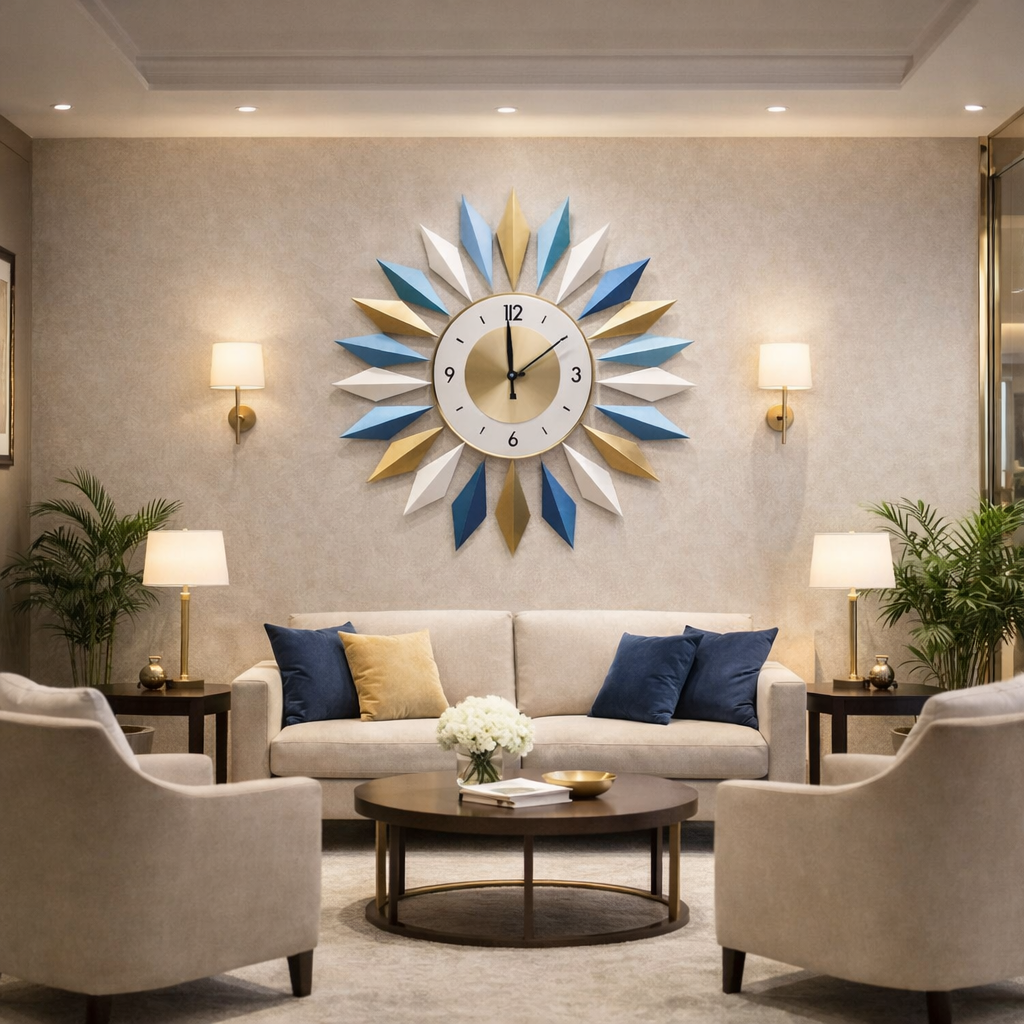 Ceas de perete decorativ 60 cm, design modern elegant, mecanism silentios, decor living premium, ceas mare de perete stil lux