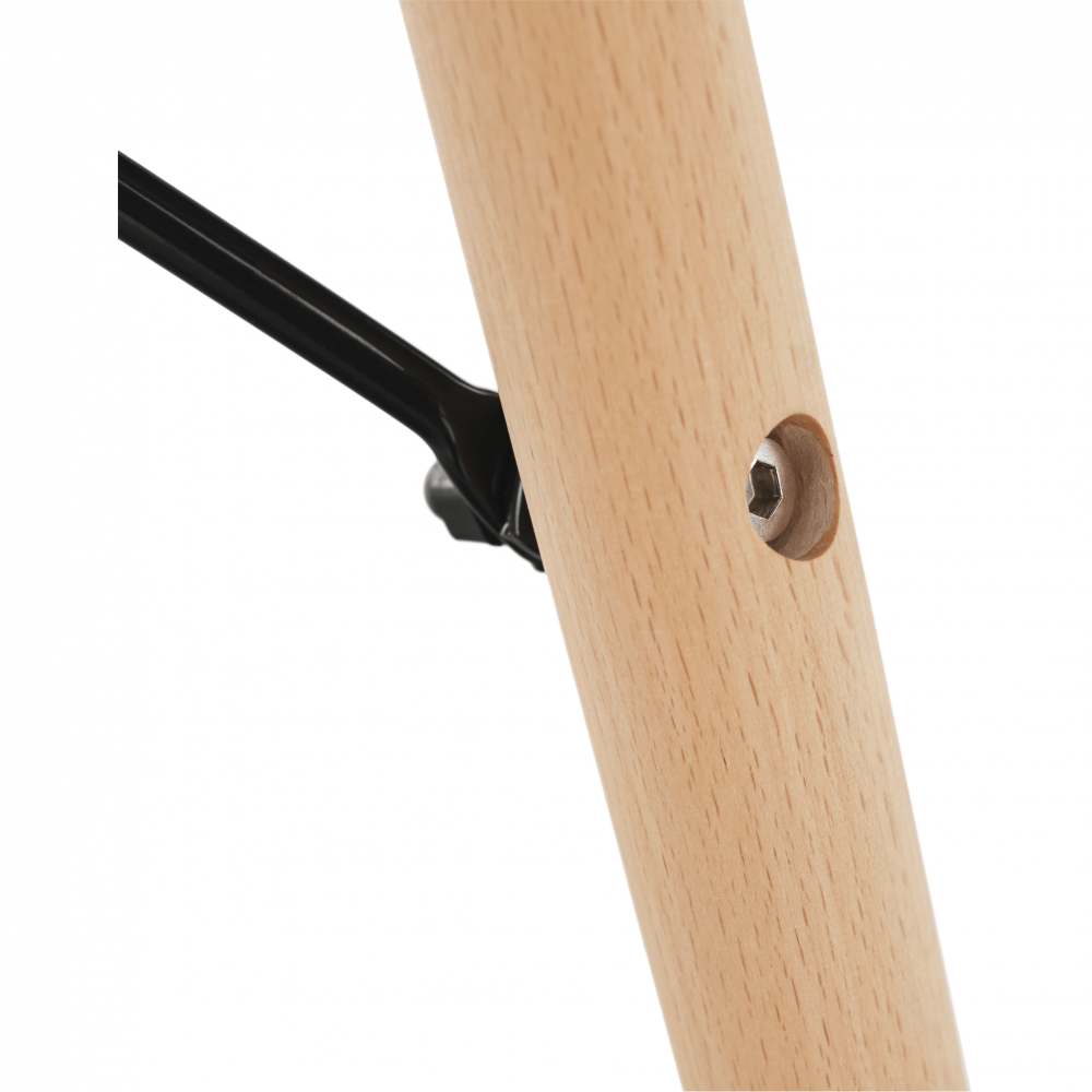 Masa rotunda alba 90 cm cu picioare lemn fag si structura metalica