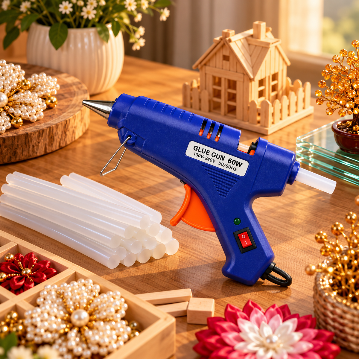Pistol de lipit cu baghete silicon, putere 60W/80W