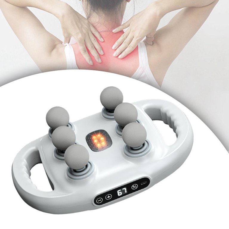 Aparat de Masaj Profesional cu 6 Capete – 9 Trepte de Intensitate, 9 Moduri, Ecran LED Touch, Masaj Profund