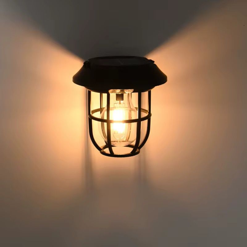 Lampa solara LED 3 in 1 pentru exterior, tip felinar, senzor lumina, iluminare decorativa gradina
