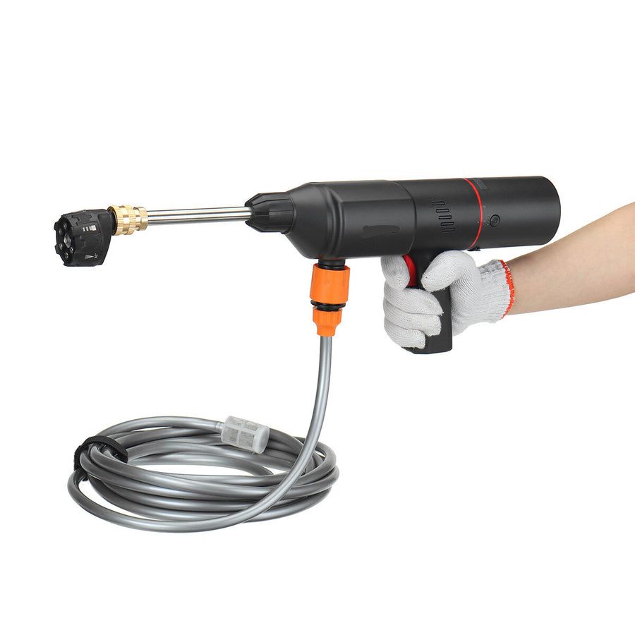 Kit multifunctional auto 4 in 1, compresor aer, aspirator, spalator auto si incarcator wireless