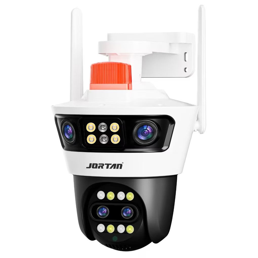 Camera supraveghere WiFi Jortan dubla 12MP PTZ, 4 lentile, vedere nocturna color, detectie miscare, audio bidirectional, IP66