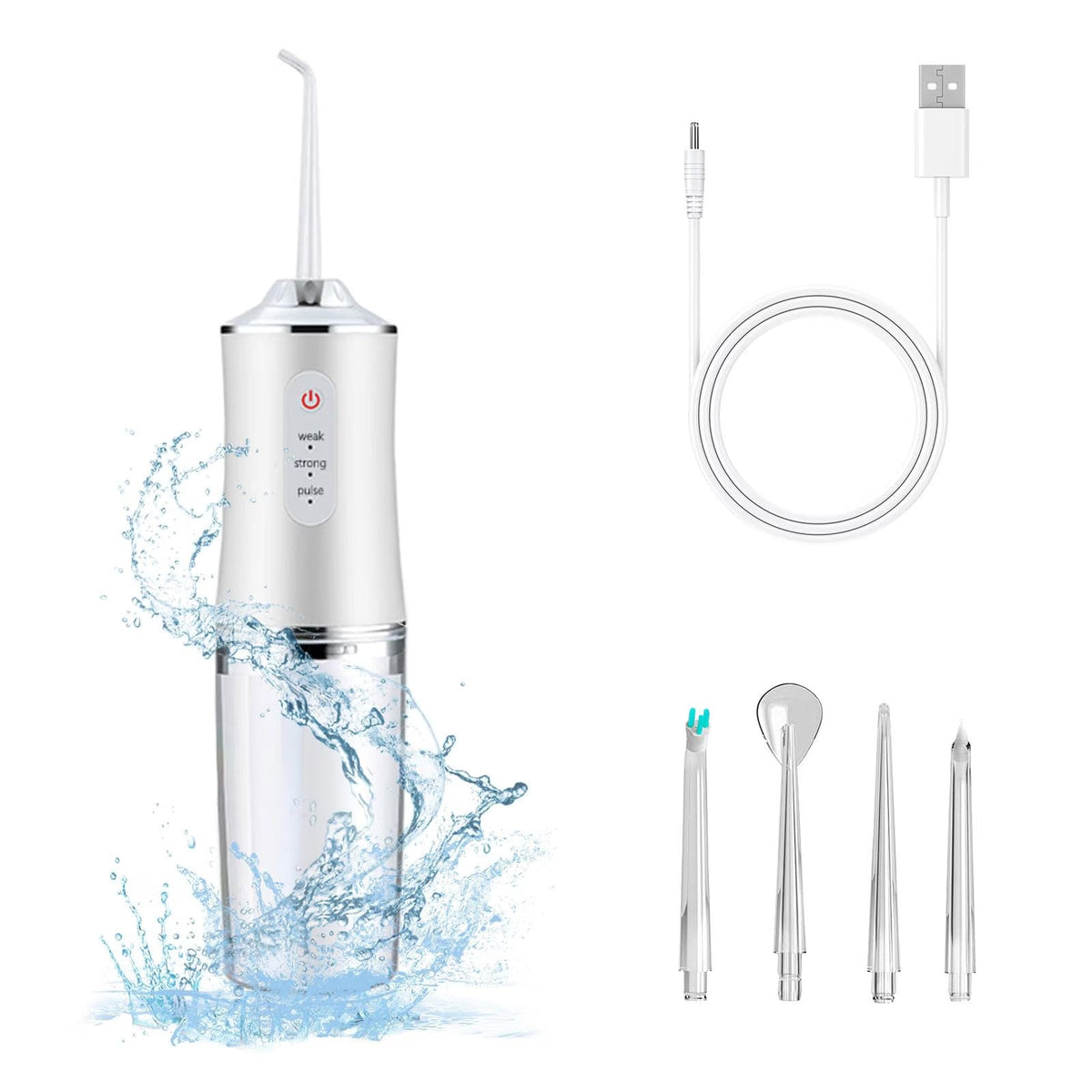 Irigator bucal electric, 1600 pulsatii/min, 5 programe, 300 ml, 4 Duze incluse,