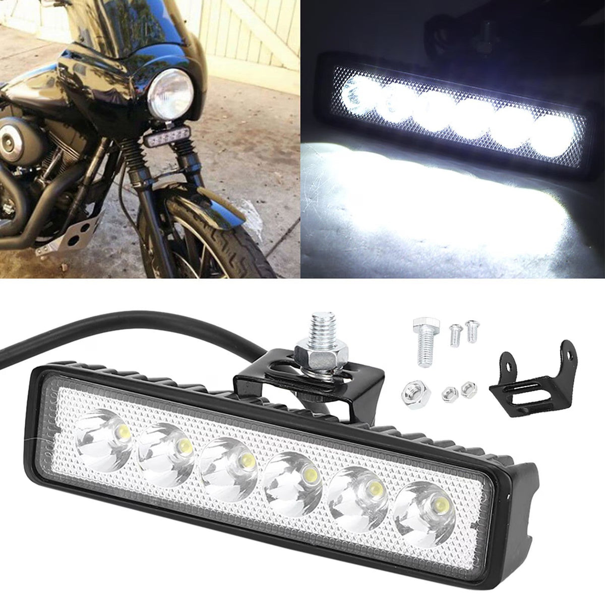 Proiector LED auto 18W, 6 LED-uri, 1200 lumeni, IP67, 12V