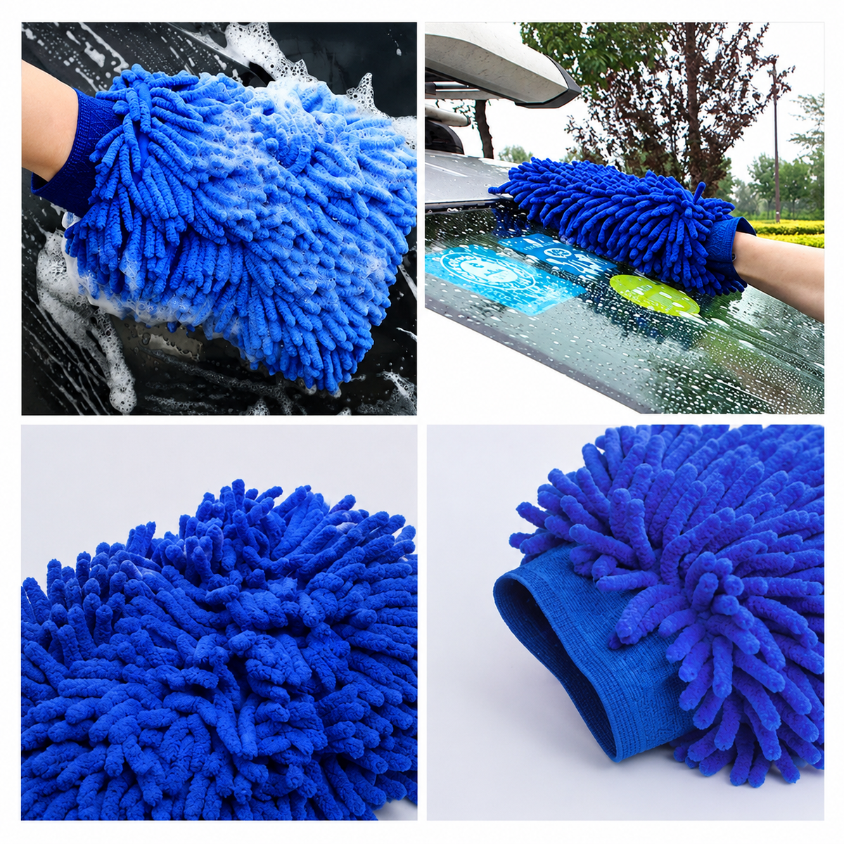 Manusa Spalare Auto Chenille Izolata Interior Microfibra Verde - detaliu produs