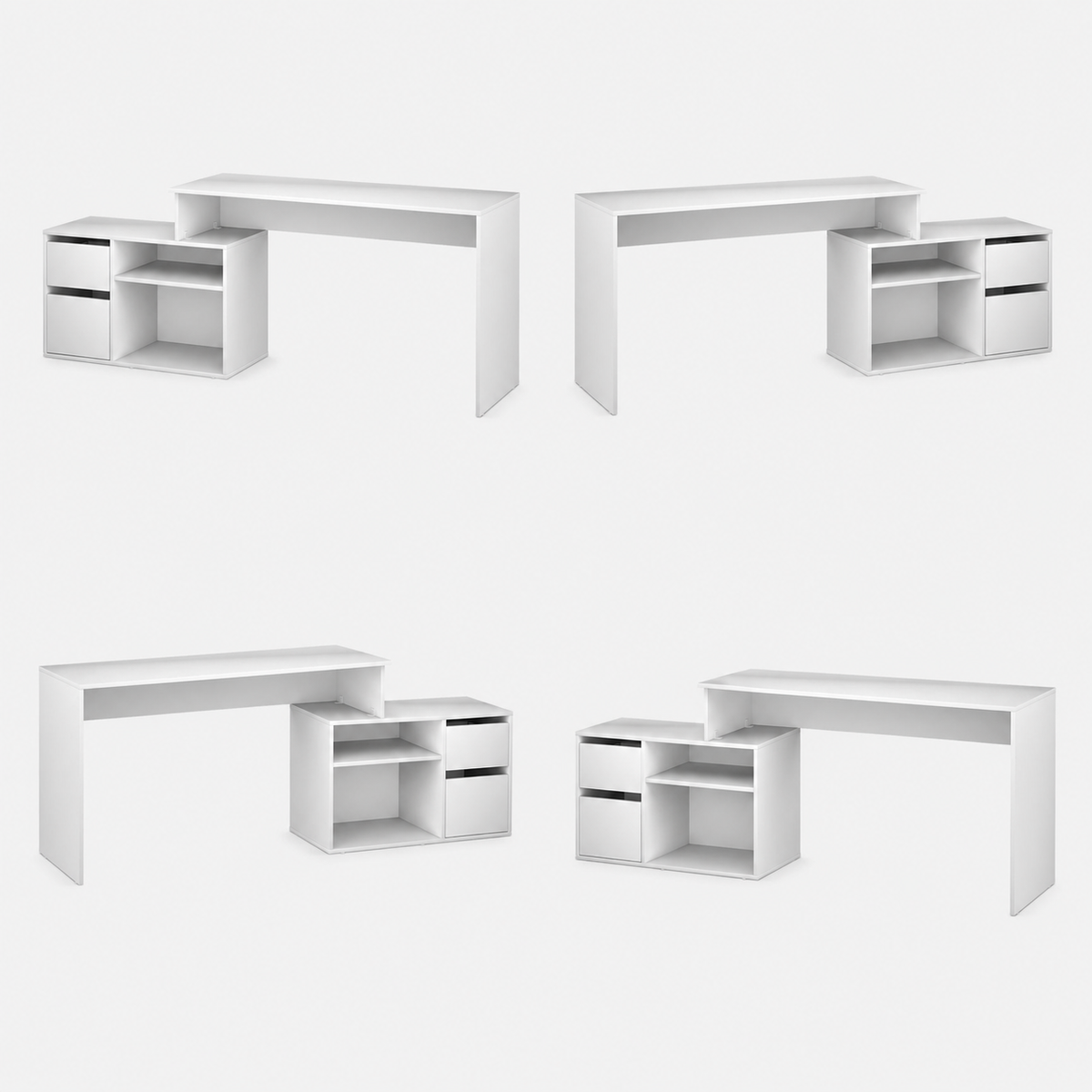 Birou modern 139x51x75 cm, cu corp de depozitare 92x40x53 cm, pentru birou, office sau home office