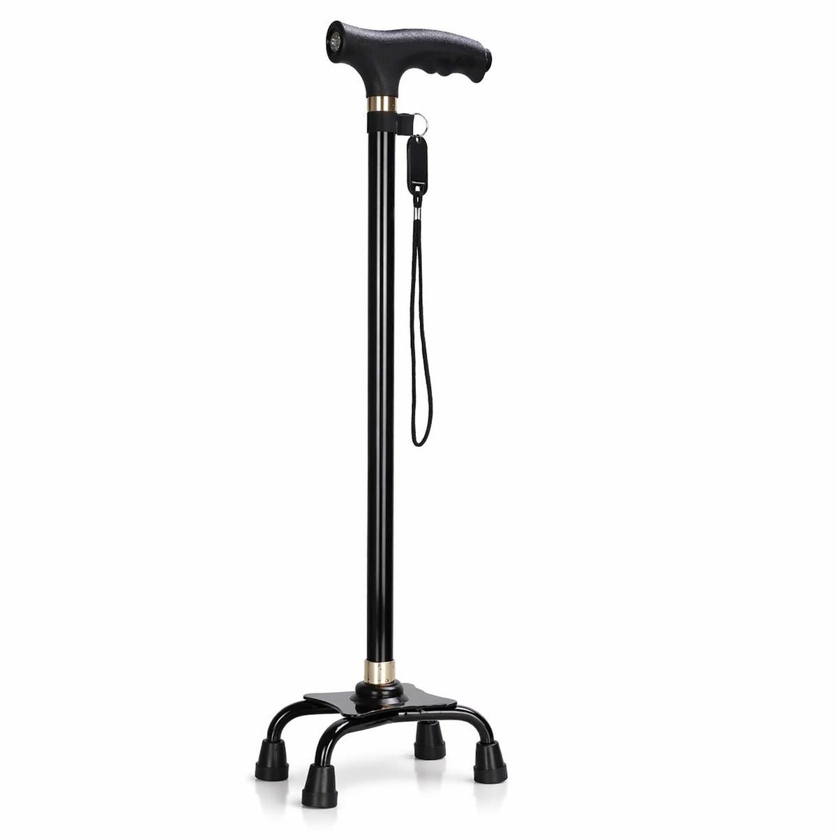Baston de sprijin reglabil cu 4 puncte de sustinere, greutate suportata 110 kg, negru
