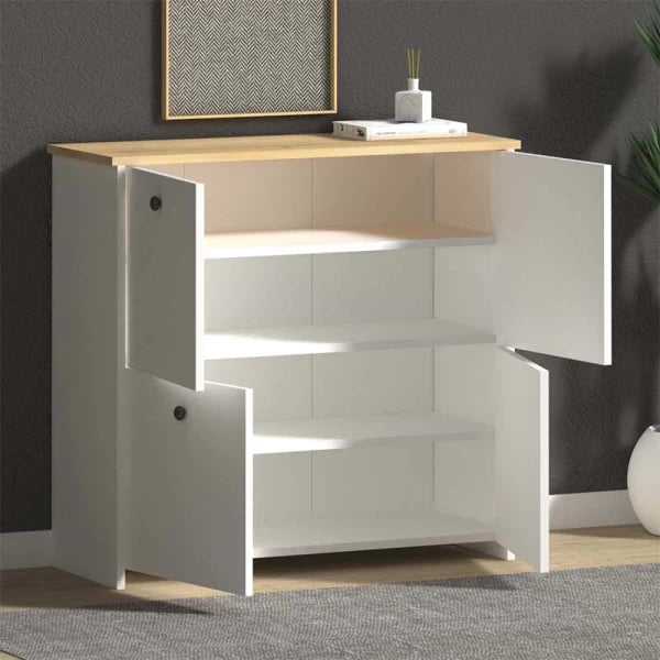 Dulap multifunctional Tetra cu 4 usi, 90 x 35 x 90 cm